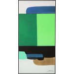 Картина в раме Abstract Shapes Green 73x143 см