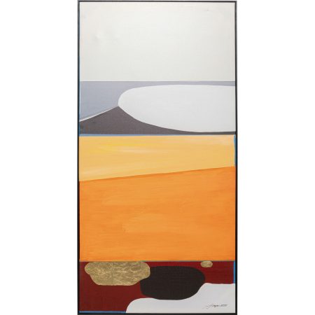 Картина в раме Abstract Shapes Orange 73x143 см