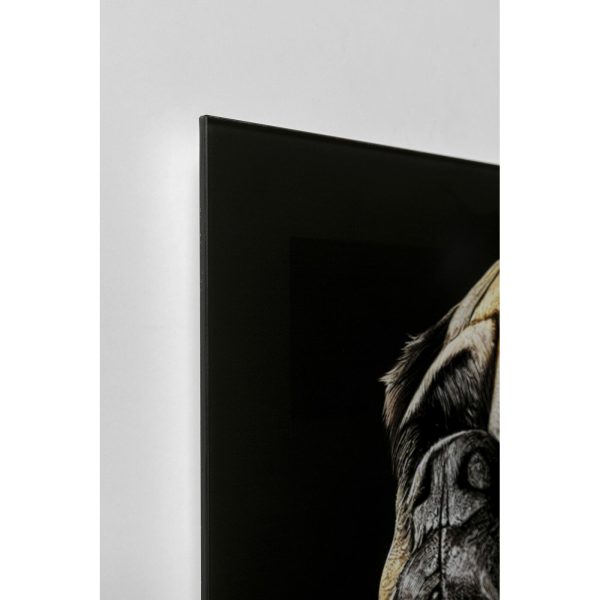 Картина стеклянная King Pug 40x60 см — изображение 2