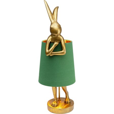 Светильник настольный Animal Rabbit Gold/Green 68 см