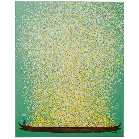 Картина на холсте Flower Boat Purple White 80x100 см