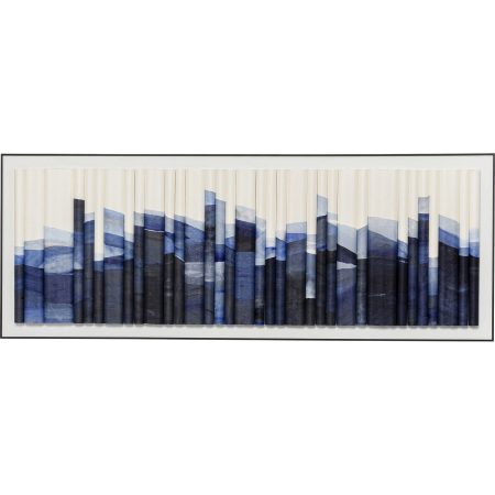 Картина в раме Shadow Skyline Blue 160x60 см