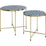 Стол приставной Priya Blue Ø50