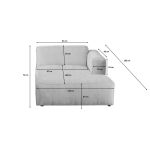 Оттоманка правосторонняя Henry Ottomane Grey Right — изображение 3