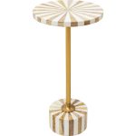 Стол приставной Domero Cirque Brass White Ø25 см