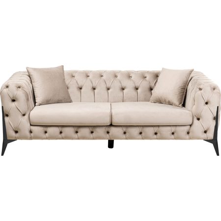 Диван двухместный Bellissima Velvet Beige 200 см