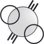 Зеркало настенное Triple Circle 124x119 см