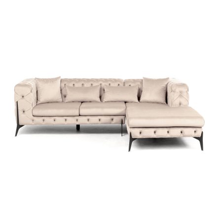 Диван угловой Bellissima Velvet Taupe Right 240x180 см