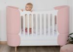 Комплект чехлов для кроватки-трансформера KIDI Soft антивандальная ткань (розовый) — изображение 2