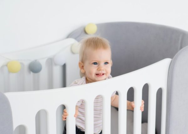 Комплект чехлов для кроватки-трансформера KIDI Soft антивандальная ткань (серый) — изображение 2