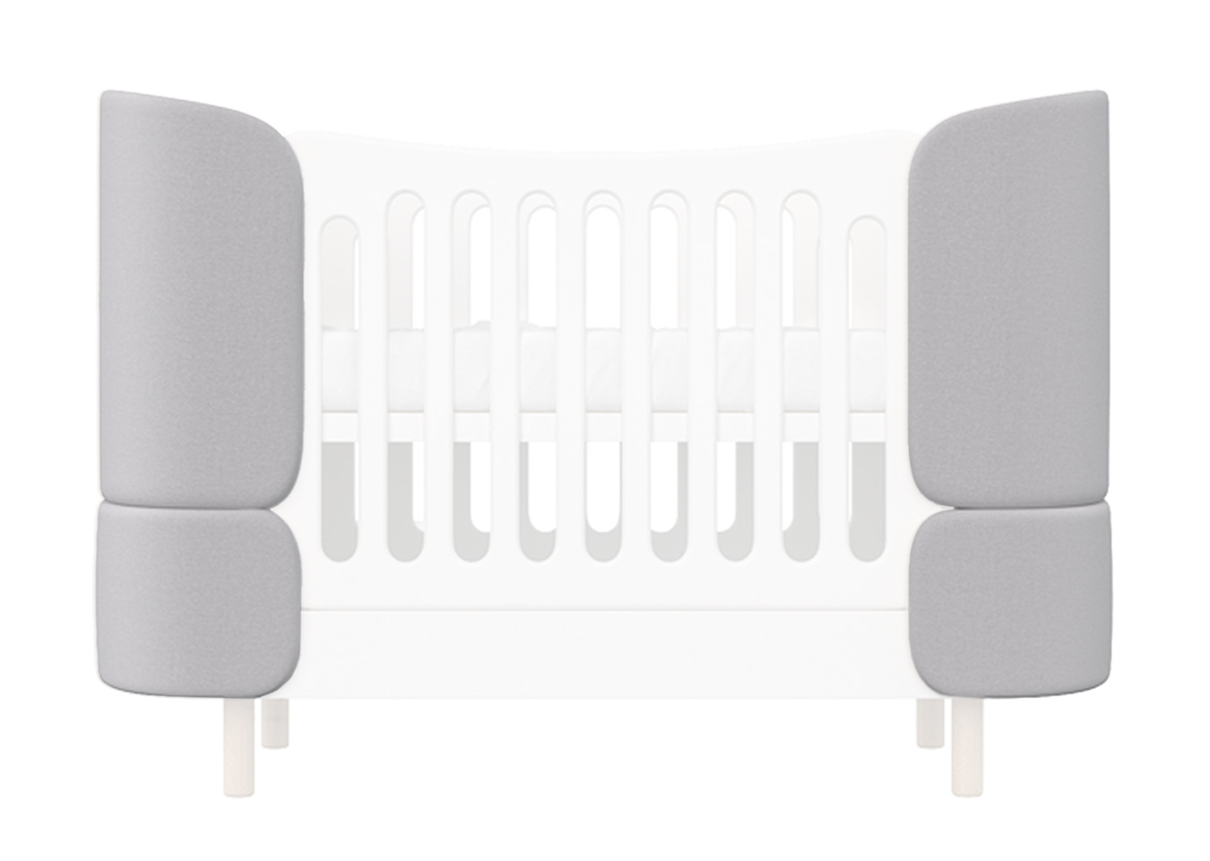 Комплект чехлов для кроватки-трансформера KIDI Soft (серый) Комплект чехлов для кроватки-трансформера KIDI Soft (серый)