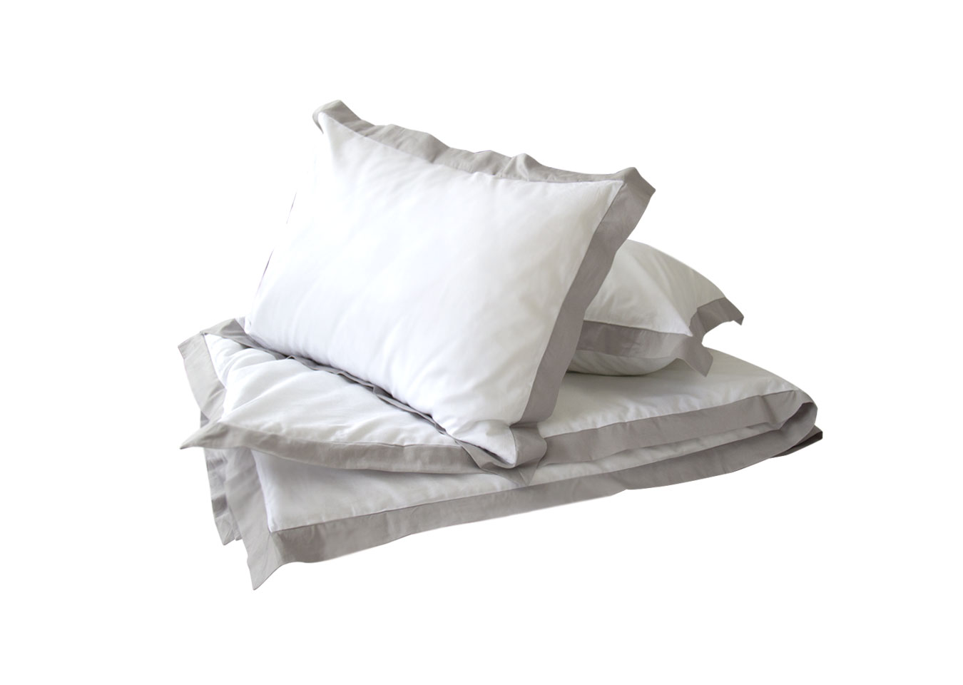 Комплект постельного белья 2-спальный «Оксфорд» (белый/серый Комплект постельного белья 2-спальный «Оксфорд» (белый/серый