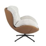 Кресло BLISS оранж/серый, экокожа, шенилл — изображение 4