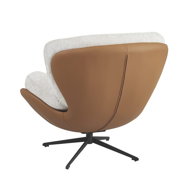 Кресло BLISS оранж/серый, экокожа, шенилл — изображение 5