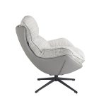 Кресло HUG серый в полоску, экокожа, шенилл — изображение 4