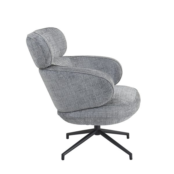 Кресло KING серый, шенилл — изображение 3