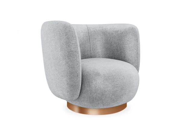 Кресло Lucca вращающееся светло-серый — изображение 3