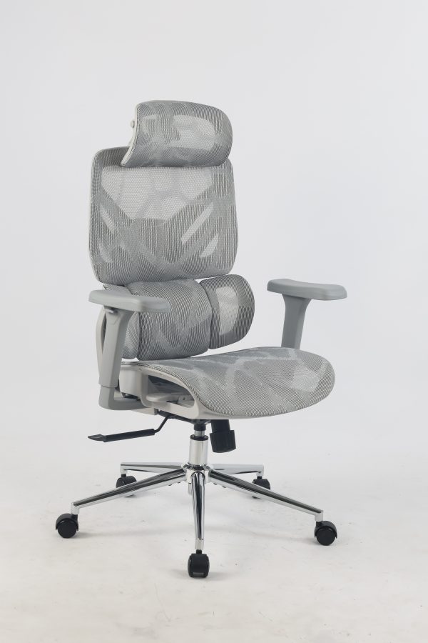 Кресло офисное TopChairs Structo серая сетка — изображение 2