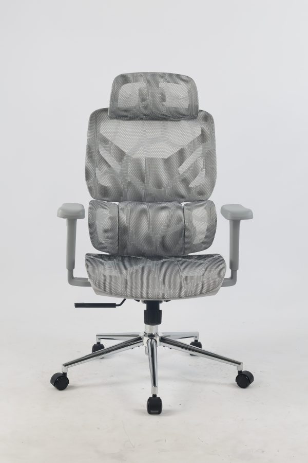 Кресло офисное TopChairs Structo серая сетка — изображение 3