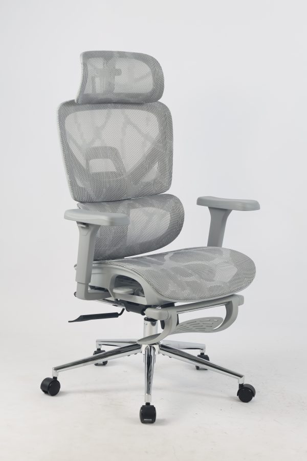 Кресло офисное TopChairs Vertus серая сетка — изображение 2