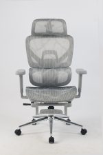 Кресло офисное TopChairs Vertus серая сетка — изображение 3