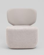 Кресло Спейс спинка экокожа, сиденье шенилл светло-серый — изображение 3