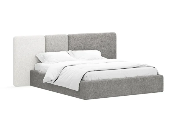 Кровать Atessa без подъемного механизма серый, белый — изображение 2