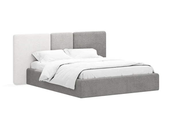 Кровать Atessa с подъемным механизмом серый, белый — изображение 2