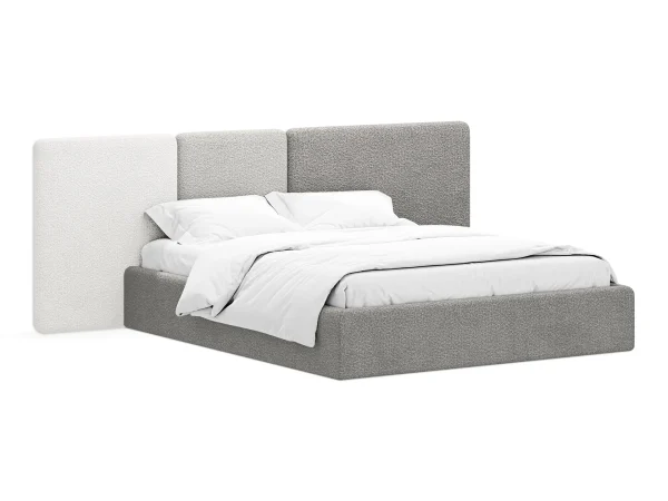 Кровать Atessa с подъемным механизмом серый, белый — изображение 2