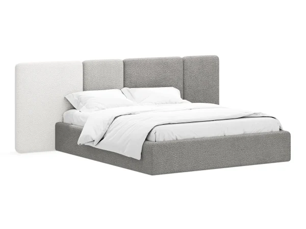 Кровать Atessa с подъемным механизмом серый, белый — изображение 2