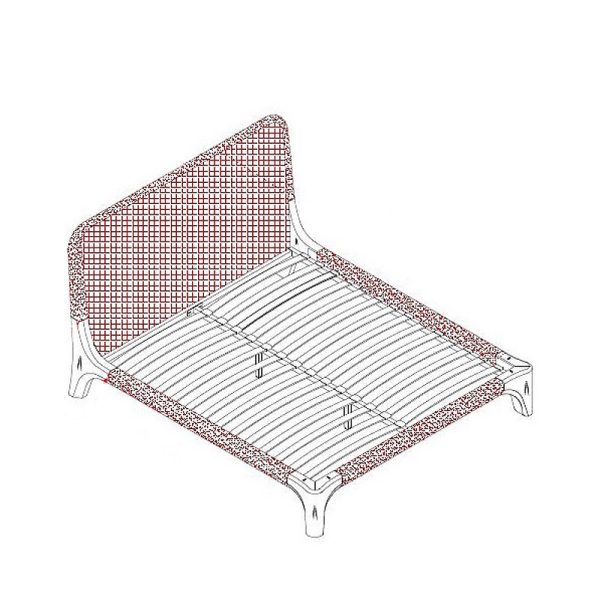 Кровать с решеткой TISHINA by Sergey Tregubov, MOD INTERIORS — изображение 3