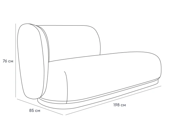 Кушетка Lucca левая бежевый — изображение 3