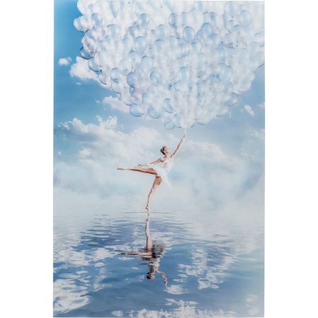 Картина стеклянная Balloon Girl 100x150 см