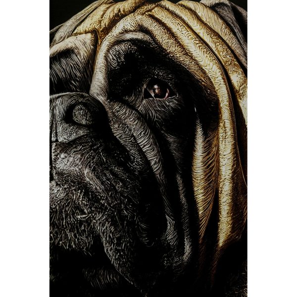 Картина стеклянная King Pug 40x60 см — изображение 3