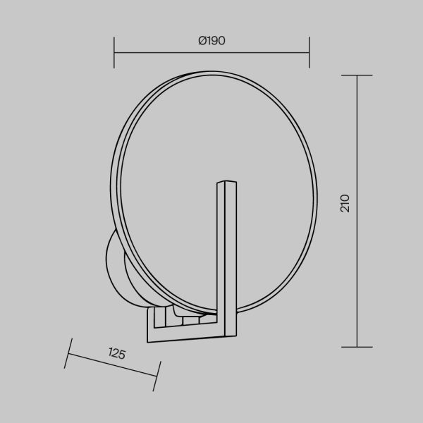 Настенный светильник (бра) Maytoni MOD099WL-01G2 — изображение 2