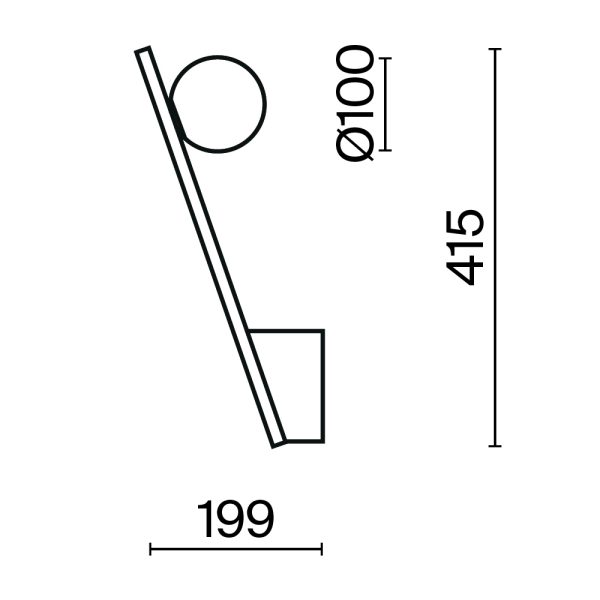 Настенный светильник (бра) Maytoni MOD175WL-01G — изображение 3