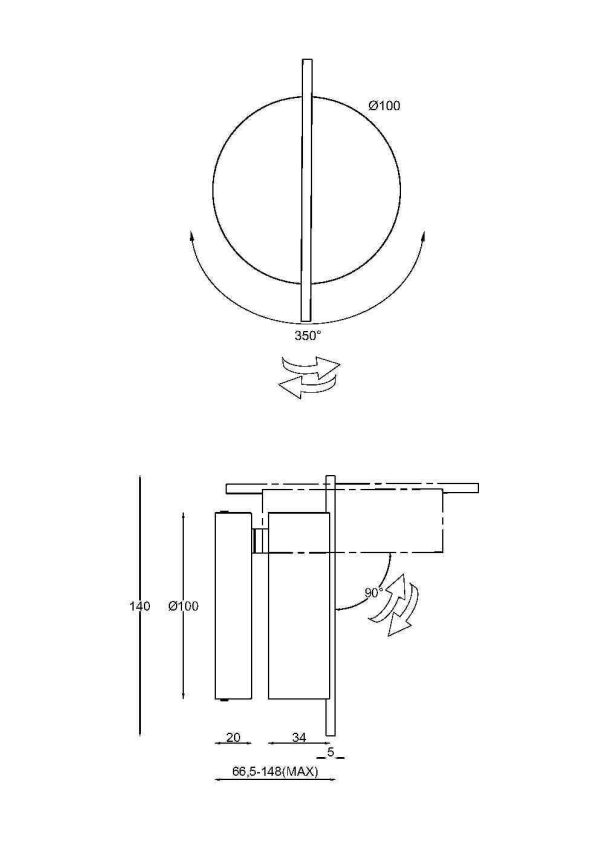 Настенный светильник (бра) Maytoni MOD180WL-L4B3K — изображение 3