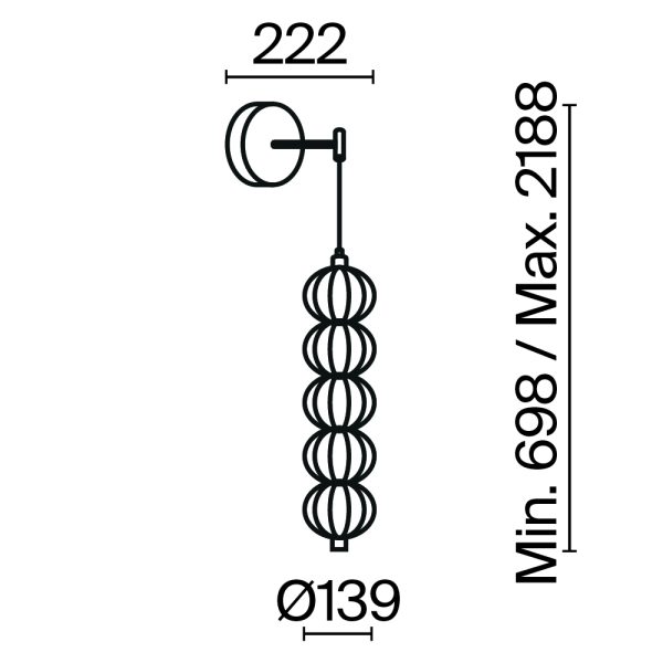 Настенный светильник (бра) Maytoni MOD216WL-L10G3K — изображение 3