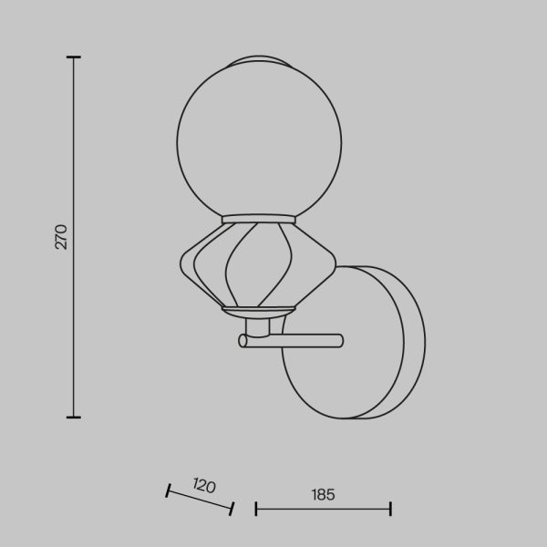 Настенный светильник (бра) Maytoni MOD362WL-L5GR3K — изображение 2