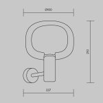 Настенный светильник (бра) Maytoni MOD411WL-01G — изображение 5
