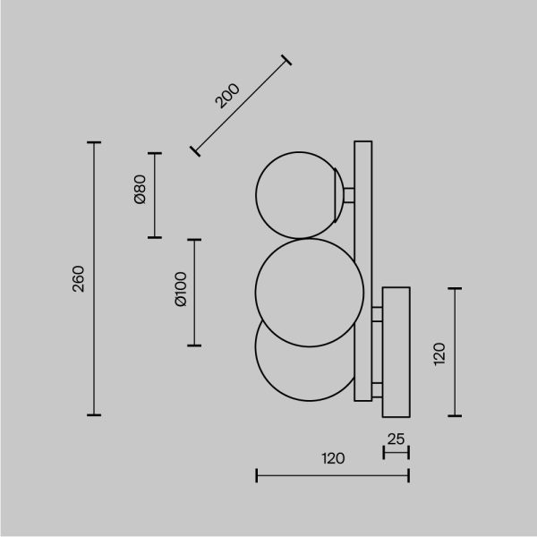 Настенный светильник (бра) Maytoni MOD545WL-03BS — изображение 3