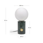 Настольная лампа Lonela из мрамора с зеленой отделкой — изображение 4