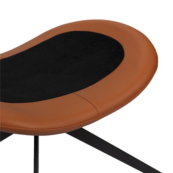 Оттоманка BLISS оранж/серый, экокожа, шенилл — изображение 4