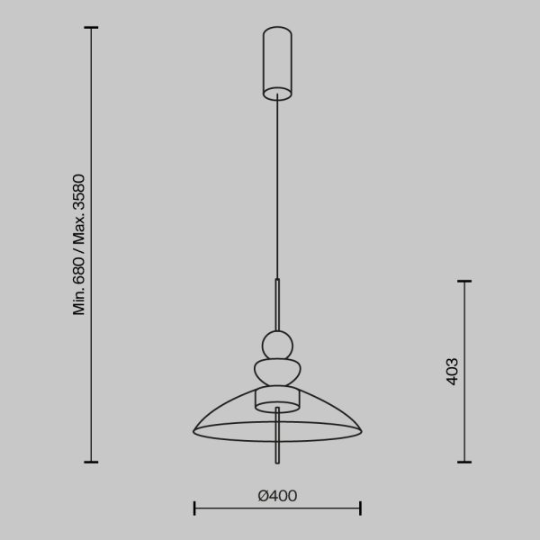 Подвесной светильник Maytoni MOD185PL-L12CG3K3 — изображение 3