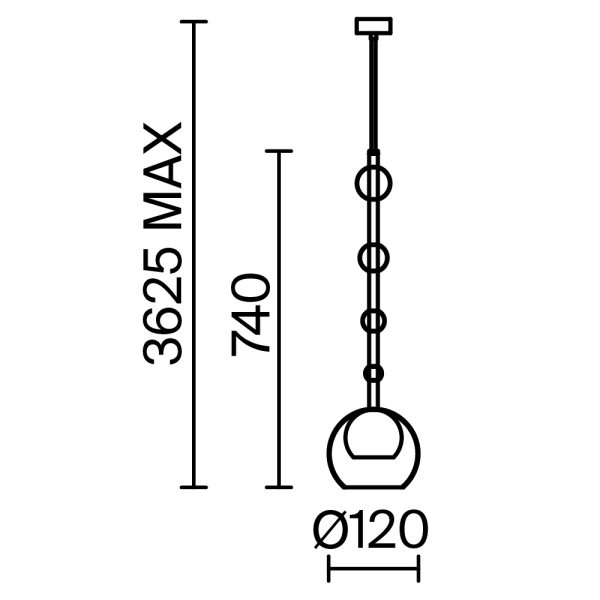 Подвесной светильник Maytoni MOD227PL-01B1 — изображение 3