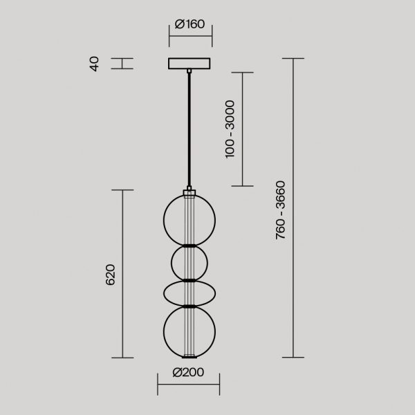 Подвесной светильник Maytoni MOD307PL-L36BS3K — изображение 2