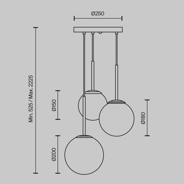 Подвесной светильник Maytoni MOD321PL-03W — изображение 2