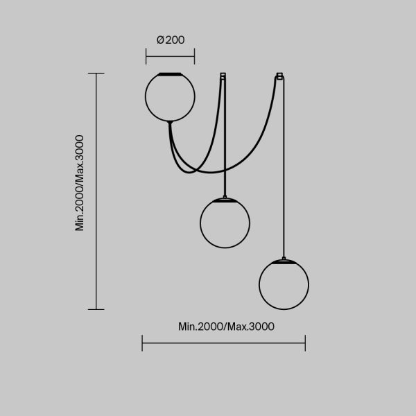 Подвесной светильник Maytoni MOD427PL-L30B3K1 — изображение 2