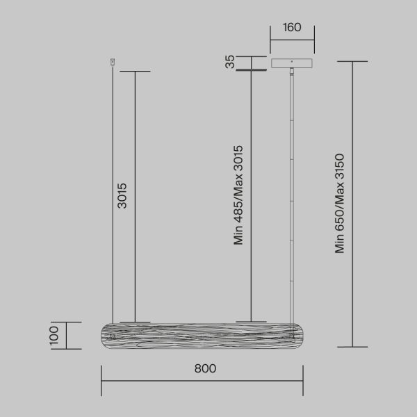 Подвесной светильник Maytoni MOD439PL-L20BSK — изображение 2