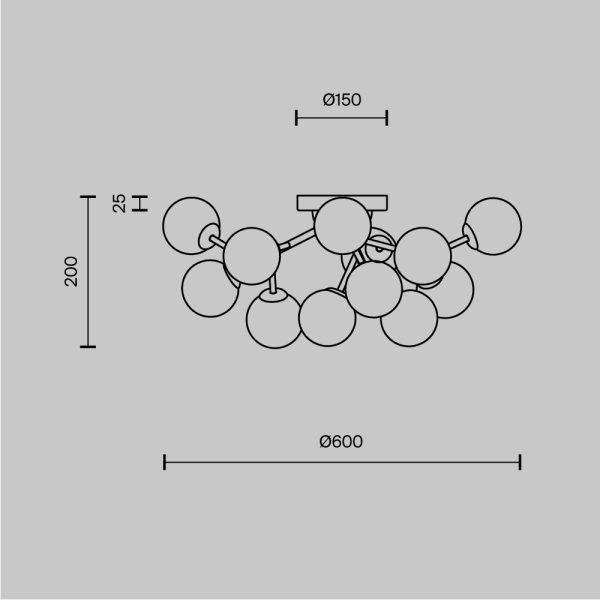 Потолочный светильник Maytoni MOD545CL-12BS — изображение 2
